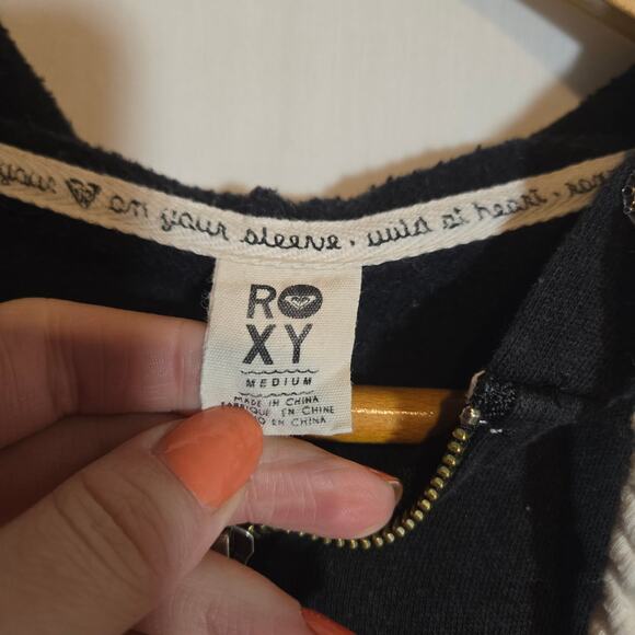 Y2K Vintage Roxy Zip Up Hoodie Embroidered Tassels Jacket Indie Boho Surf Medium - Picture 5 of 8